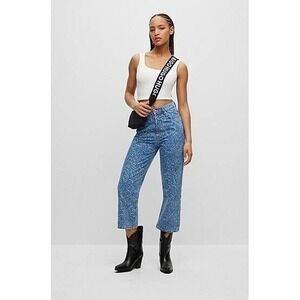 HUGO BOSS Modern fit jeans in‎ paisley pattern rigid denim Size 28 / 32 NEW $198